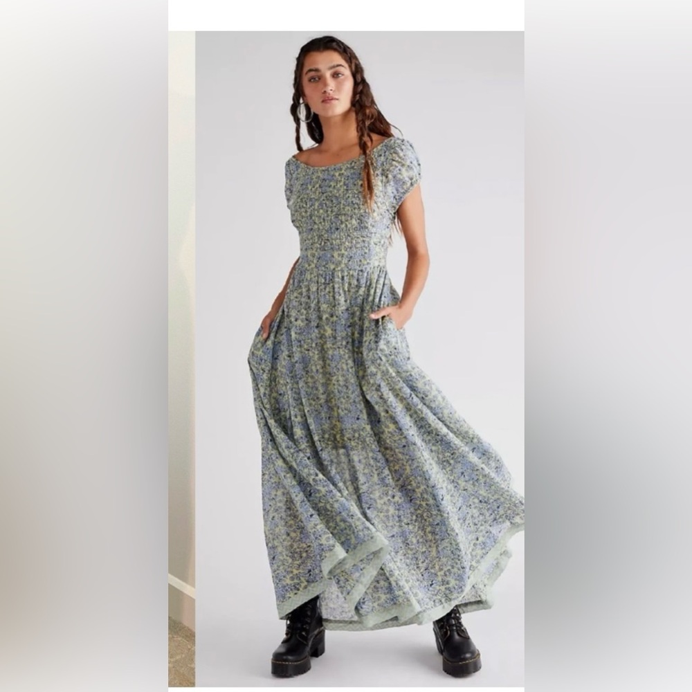 Free People Pastel Floral Maxi Dress